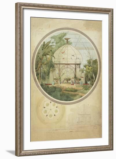 Aviary in a Winter Garden-Adrien Chancel-Framed Giclee Print