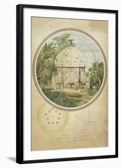 Aviary in a Winter Garden-Adrien Chancel-Framed Giclee Print