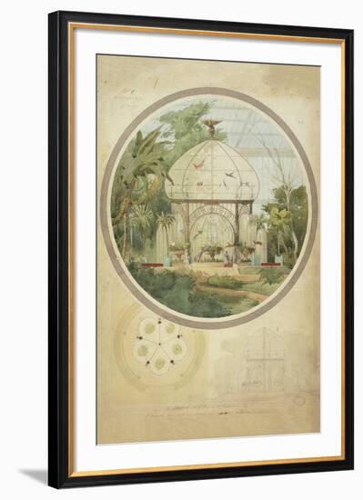 Aviary in a Winter Garden-Adrien Chancel-Framed Giclee Print