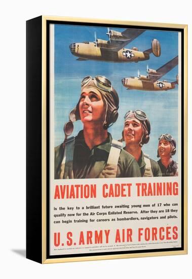 "Aviation Cadet Training: U.S. Army Air Forces", 1943-null-Framed Premier Image Canvas