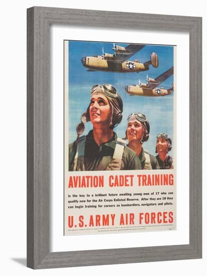 "Aviation Cadet Training: U.S. Army Air Forces", 1943-null-Framed Giclee Print