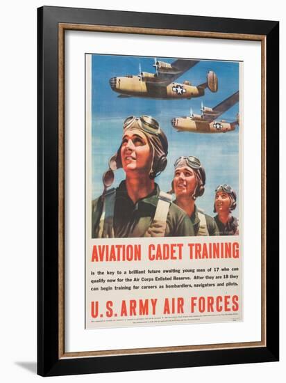 "Aviation Cadet Training: U.S. Army Air Forces", 1943-null-Framed Giclee Print