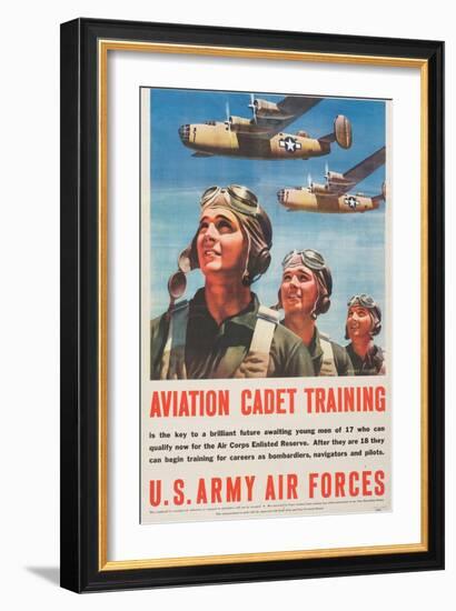 "Aviation Cadet Training: U.S. Army Air Forces", 1943-null-Framed Giclee Print