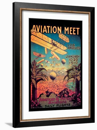 Aviation Meet in Los Angeles-null-Framed Art Print