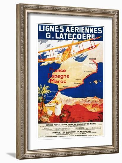 Aviation Poster, 1921-null-Framed Giclee Print