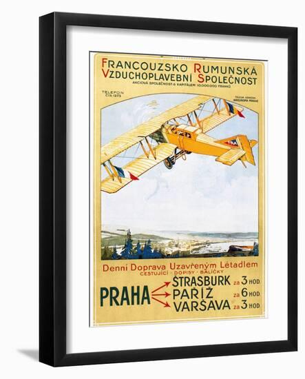 Aviation Poster, 1922-null-Framed Giclee Print