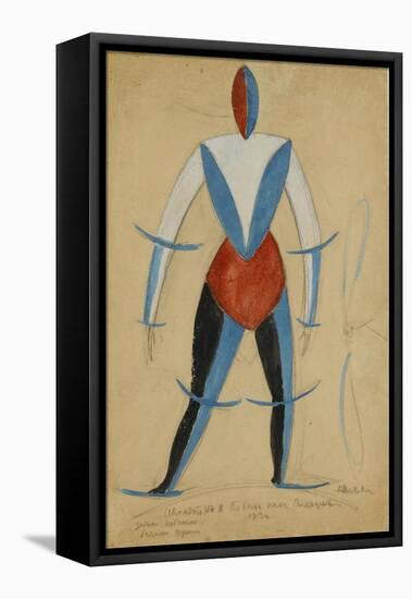 Aviator, Costume Design for the Opera Victory over the Sun by Aleksei Kruchenykh, 1913 (Ink, Gouach-Kazimir Severinovich Malevich-Framed Premier Image Canvas