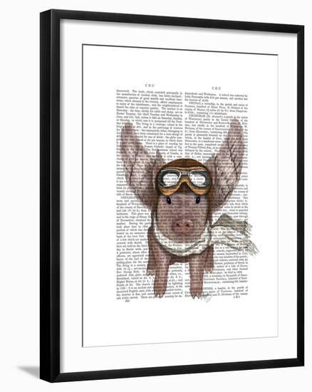 Aviator Piggy-Fab Funky-Framed Art Print