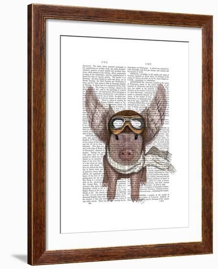 Aviator Piggy-Fab Funky-Framed Art Print