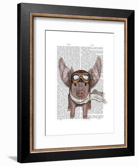 Aviator Piggy-Fab Funky-Framed Art Print