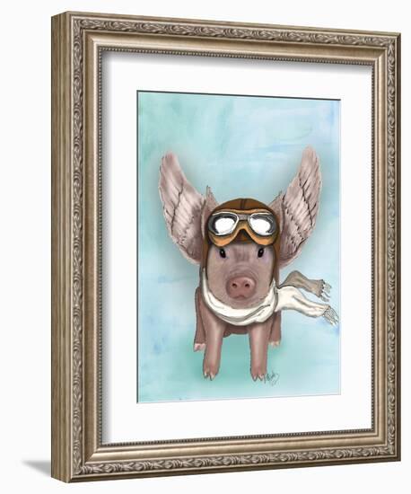 Aviator Piggy-Fab Funky-Framed Premium Giclee Print