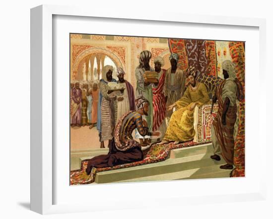 Avicena Being Received by the Governor of Ispahan-Josep or Jose Planella Coromina-Framed Giclee Print