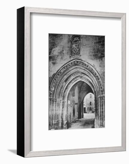 'Avignon - Popes Palace. - Principal Entrance. - And Heraldry of Clément VI', c1925-Unknown-Framed Photographic Print