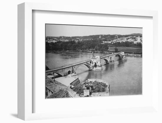 'Avignon - St. Benezet Bridge and Rhone Valley, View Taken From Doms Fort', c1925-Unknown-Framed Photographic Print