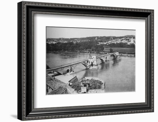 'Avignon - St. Benezet Bridge and Rhone Valley, View Taken From Doms Fort', c1925-Unknown-Framed Photographic Print