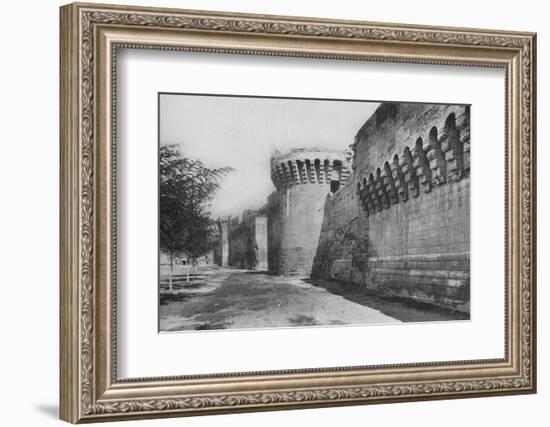 'Avignon. - The Ramparts (XIVe)', c1925-Unknown-Framed Photographic Print