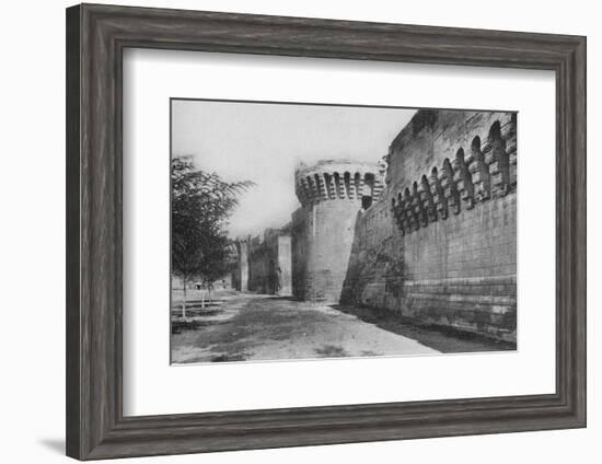 'Avignon. - The Ramparts (XIVe)', c1925-Unknown-Framed Photographic Print