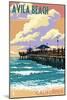 Avila Beach, California - Pier Sunset-Lantern Press-Mounted Art Print