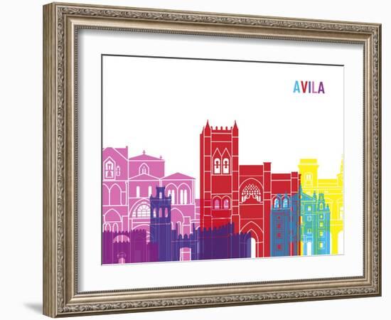 Avila Skyline Pop-paulrommer-Framed Art Print