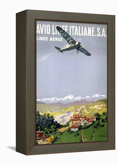 Avio Linee Italiane. S.A.-null-Framed Stretched Canvas