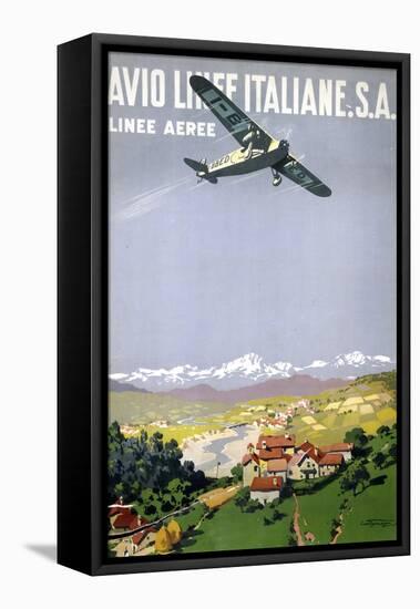 Avio Linee Italiane. S.A.-null-Framed Stretched Canvas