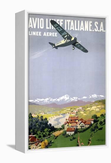 Avio Linee Italiane. S.A.-null-Framed Stretched Canvas