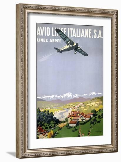 Avio Linee Italiane. S.A.-null-Framed Art Print