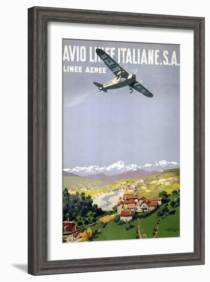 Avio Linee Italiane. S.A.-null-Framed Art Print