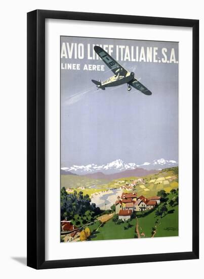 Avio Linee Italiane. S.A.-null-Framed Art Print