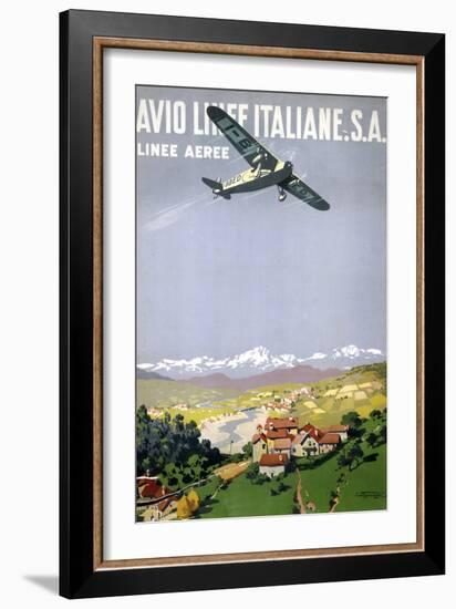 Avio Linee Italiane. S.A.-null-Framed Art Print