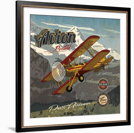 Avion postal-Bruno Pozzo-Framed Art Print