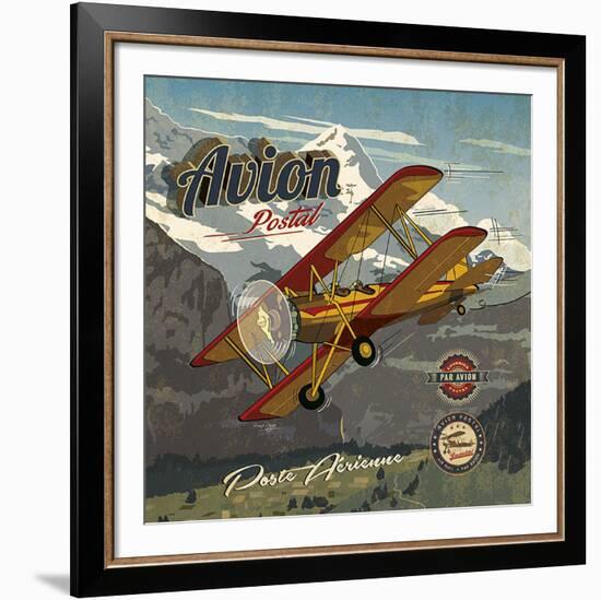 Avion postal-Bruno Pozzo-Framed Art Print