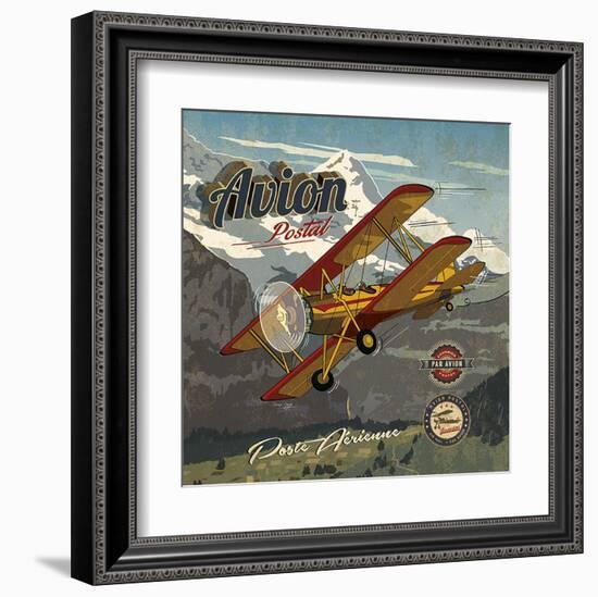 Avion postal-Bruno Pozzo-Framed Art Print