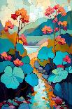 Begonia and Rolling Hills-Avril Anouilh-Art Print