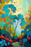 Abstract Blue Landscape-Avril Anouilh-Framed Art Print