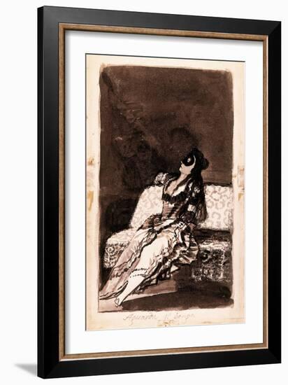 Awaiting His Arrival-Francisco de Goya-Framed Giclee Print