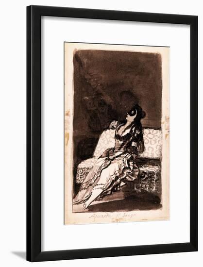 Awaiting His Arrival-Francisco de Goya-Framed Giclee Print