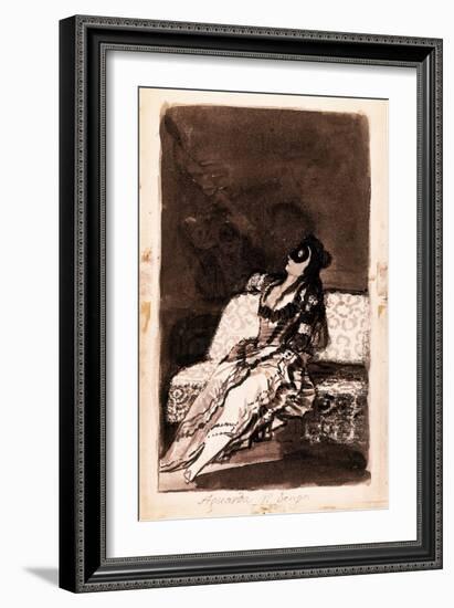 Awaiting His Arrival-Francisco de Goya-Framed Giclee Print