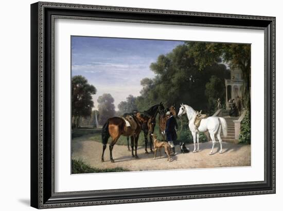 Awaiting the Departure, 1861-Henry Thomas Alken-Framed Giclee Print