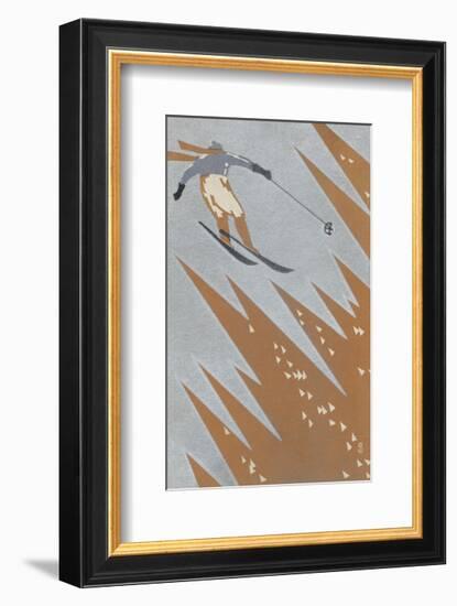 Awara in Snow-null-Framed Art Print