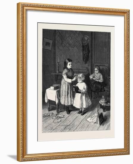 Awarding Prizes the Successful Competitor, in the Exhibition at the French Gallery 1869-Andre Henri Dargelas-Framed Giclee Print