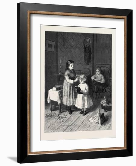 Awarding Prizes the Successful Competitor, in the Exhibition at the French Gallery 1869-Andre Henri Dargelas-Framed Giclee Print