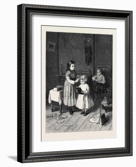 Awarding Prizes the Successful Competitor, in the Exhibition at the French Gallery 1869-Andre Henri Dargelas-Framed Giclee Print
