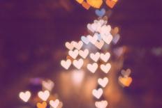 Abstract Heart Bokeh Background-AwaylGl-Mounted Photographic Print