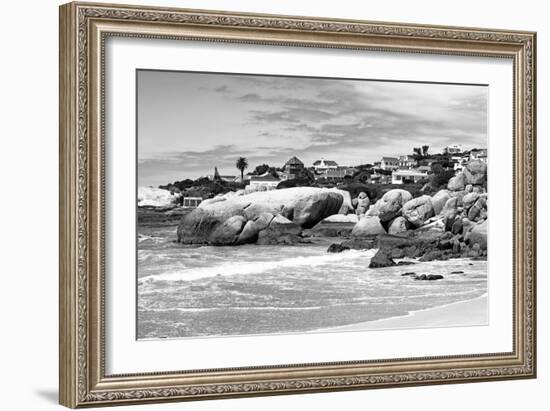 Awesome South Africa Collection B&W - Boulders Beach Cape Town-Philippe Hugonnard-Framed Photographic Print