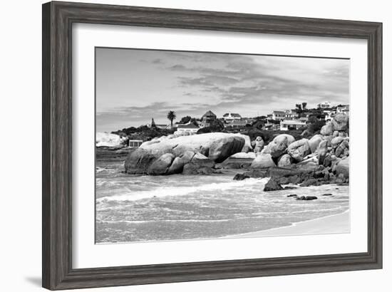 Awesome South Africa Collection B&W - Boulders Beach Cape Town-Philippe Hugonnard-Framed Photographic Print