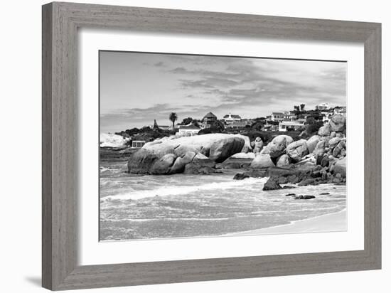 Awesome South Africa Collection B&W - Boulders Beach Cape Town-Philippe Hugonnard-Framed Photographic Print