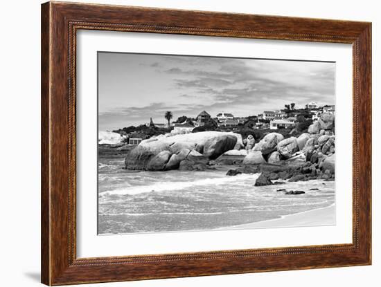 Awesome South Africa Collection B&W - Boulders Beach Cape Town-Philippe Hugonnard-Framed Photographic Print