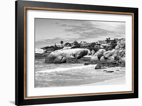 Awesome South Africa Collection B&W - Boulders Beach Cape Town-Philippe Hugonnard-Framed Photographic Print