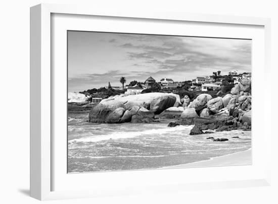 Awesome South Africa Collection B&W - Boulders Beach Cape Town-Philippe Hugonnard-Framed Photographic Print